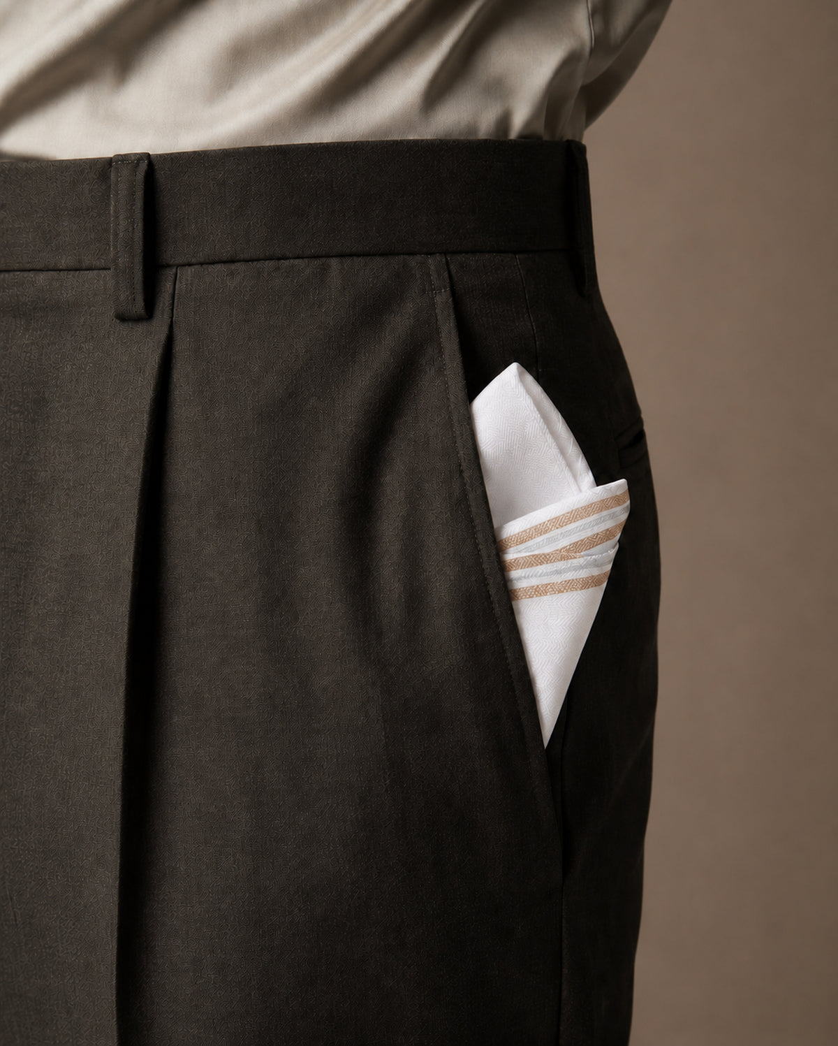 Premium handkerchief styled in a suit pocket