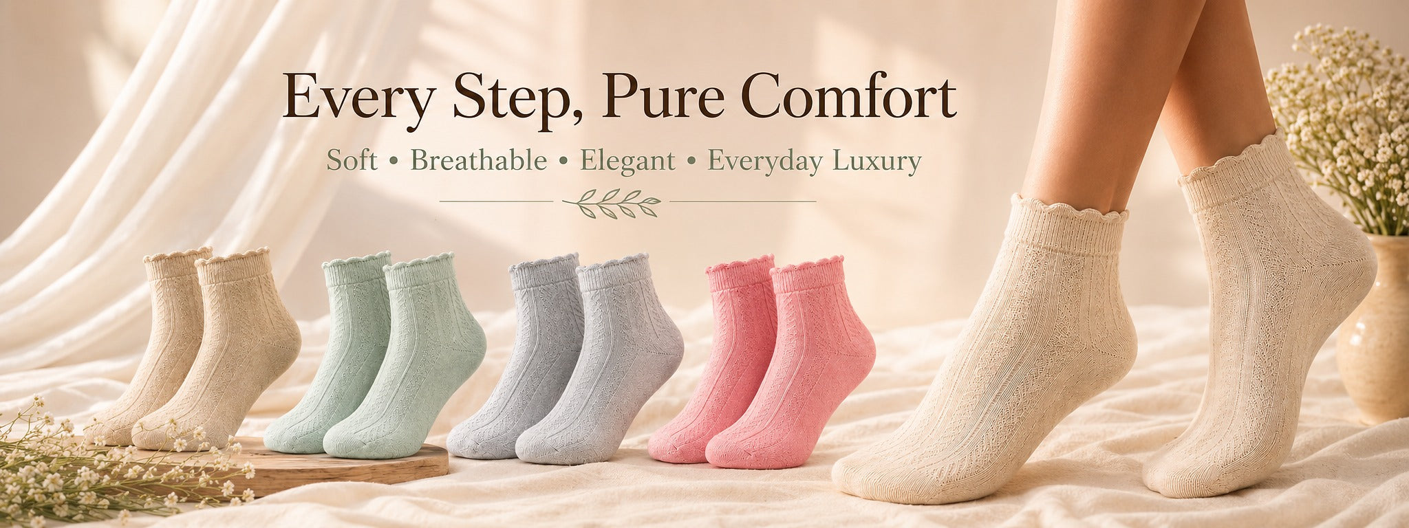 Women's socks collection banner