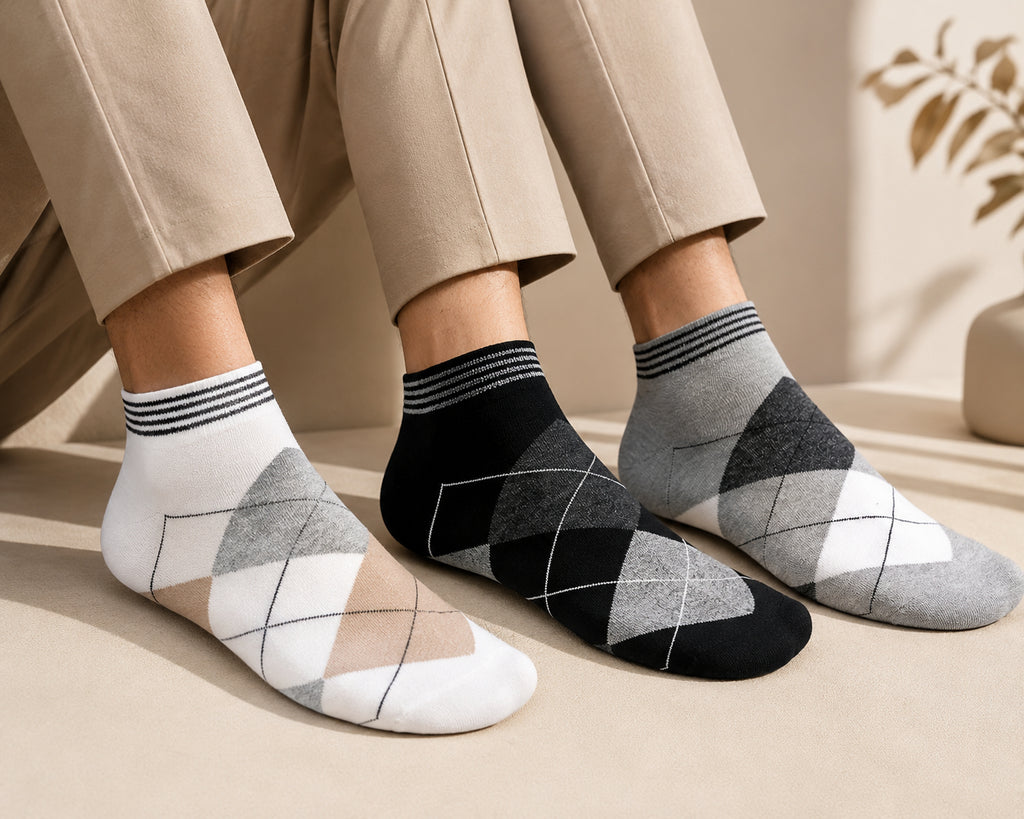 Men's Club Class Ankle Socks (Pack of 3)